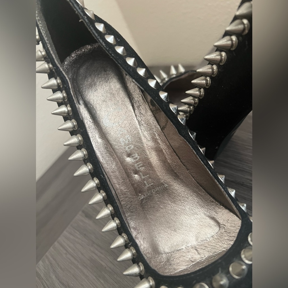 Jeffrey Campbell Madame Spike Suede Studded Platform Pump - Picture 4 of 7
